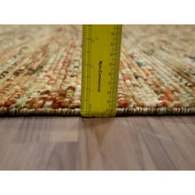 Load image into Gallery viewer, 9&#39;4&quot;x12&#39;1&quot; Copper Brown, Organic Wool, Hand Knotted, Grass Design With Looped Pile, Oriental Rug FWR460776