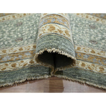 Load image into Gallery viewer, 12&#39;2&quot;x15&#39; Sage Green, Pre Historic 14th Century Influence, Mamluk Design, Natural Dyes, Hand Knotted, Pure Wool, Xl, Oversized, Oriental Rug FWR460788