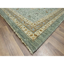 Load image into Gallery viewer, 12&#39;2&quot;x15&#39; Sage Green, Pre Historic 14th Century Influence, Mamluk Design, Natural Dyes, Hand Knotted, Pure Wool, Xl, Oversized, Oriental Rug FWR460788