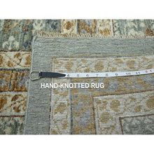 Load image into Gallery viewer, 12&#39;2&quot;x15&#39; Sage Green, Pre Historic 14th Century Influence, Mamluk Design, Natural Dyes, Hand Knotted, Pure Wool, Xl, Oversized, Oriental Rug FWR460788