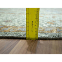 Load image into Gallery viewer, 12&#39;x12&#39; Pistachio Green, Pre Historic 14th Century Influence, Mamluk Design, Natural Dyes, Hand Knotted, Pure Wool, Round, Oriental Rug FWR460794