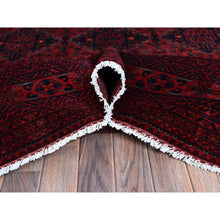 Load image into Gallery viewer, 9&#39;10&quot;x12&#39;10&quot; Chili Red, Afghan Khamyab With Geometric Pattern, Hand Knotted, Soft And Velvety Wool, Vegetable Dyes, Oriental Rug FWR4602