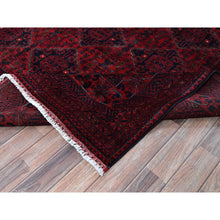 Load image into Gallery viewer, 9&#39;10&quot;x12&#39;10&quot; Chili Red, Afghan Khamyab With Geometric Pattern, Hand Knotted, Soft And Velvety Wool, Vegetable Dyes, Oriental Rug FWR4602