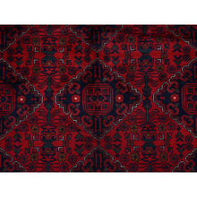 Load image into Gallery viewer, 9&#39;10&quot;x12&#39;10&quot; Chili Red, Afghan Khamyab With Geometric Pattern, Hand Knotted, Soft And Velvety Wool, Vegetable Dyes, Oriental Rug FWR4602