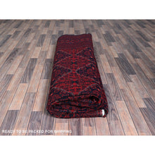 Load image into Gallery viewer, 9&#39;10&quot;x12&#39;10&quot; Chili Red, Afghan Khamyab With Geometric Pattern, Hand Knotted, Soft And Velvety Wool, Vegetable Dyes, Oriental Rug FWR4602