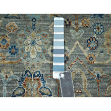 Load image into Gallery viewer, 8&#39;1&quot;x10&#39; Camouflage Green, Trellis Borderless Garden Design, Agra, Hand Knotted, Hand Spun New Zealand Wool, Oriental Rug FWR460806