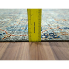 Load image into Gallery viewer, 8&#39;1&quot;x10&#39; Camouflage Green, Trellis Borderless Garden Design, Agra, Hand Knotted, Hand Spun New Zealand Wool, Oriental Rug FWR460806