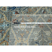 Load image into Gallery viewer, 8&#39;1&quot;x10&#39; Camouflage Green, Trellis Borderless Garden Design, Agra, Hand Knotted, Hand Spun New Zealand Wool, Oriental Rug FWR460806