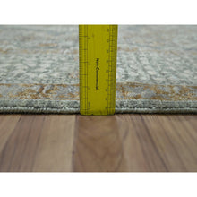 Load image into Gallery viewer, 6&#39;1&quot;x9&#39;1&quot; Pistachio Green, Natural Dyes, Hand Knotted, Pure Wool, Pre Historic 14th Century Influence, Mamluk Design, Oriental Rug  FWR460818