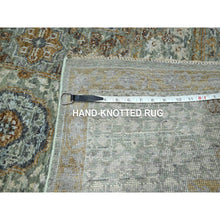 Load image into Gallery viewer, 6&#39;1&quot;x9&#39;1&quot; Pistachio Green, Natural Dyes, Hand Knotted, Pure Wool, Pre Historic 14th Century Influence, Mamluk Design, Oriental Rug  FWR460818
