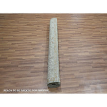 Load image into Gallery viewer, 5&#39;2&quot;x7&#39;2&quot; Basil Green, Hand Knotted, Pre Historic 14th Century Influence, Mamluk Design, Natural Dyes, Pure Wool, Oriental Rug FWR460824