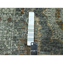 Load image into Gallery viewer, 4&#39;1&quot;x6&#39; Sage Green, Pre Historic 14th Century Influence, Mamluk Design, Natural Dyes, Hand Knotted, Pure Wool, Oriental Rug FWR460830