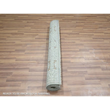 Load image into Gallery viewer, 4&#39;1&quot;x6&#39; Sage Green, Pre Historic 14th Century Influence, Mamluk Design, Natural Dyes, Hand Knotted, Pure Wool, Oriental Rug FWR460830