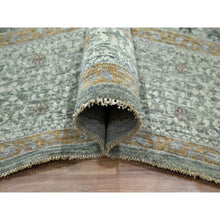 Load image into Gallery viewer, 9&#39;x12&#39; Pistachio Green, Hand Knotted, Pre Historic 14th Century Influence, Mamluk Design, Natural Dyes, Pure Wool, Oriental Rug FWR460836