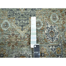 Load image into Gallery viewer, 9&#39;x12&#39; Pistachio Green, Hand Knotted, Pre Historic 14th Century Influence, Mamluk Design, Natural Dyes, Pure Wool, Oriental Rug FWR460836