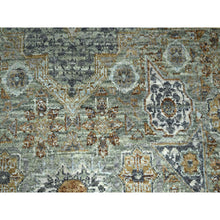 Load image into Gallery viewer, 9&#39;x12&#39; Pistachio Green, Hand Knotted, Pre Historic 14th Century Influence, Mamluk Design, Natural Dyes, Pure Wool, Oriental Rug FWR460836