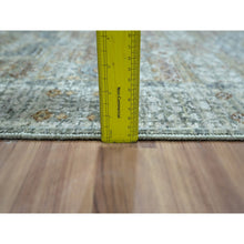 Load image into Gallery viewer, 2&#39;8&quot;x8&#39;1&quot; Sage Green, Hand Knotted, Pre Historic 14th Century Influence, Mamluk Design, Natural Dyes, Pure Wool, Runner, Oriental Rug FWR460860