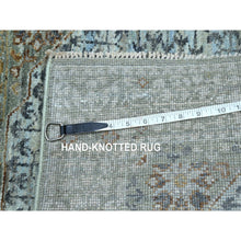 Load image into Gallery viewer, 2&#39;8&quot;x8&#39;1&quot; Sage Green, Hand Knotted, Pre Historic 14th Century Influence, Mamluk Design, Natural Dyes, Pure Wool, Runner, Oriental Rug FWR460860