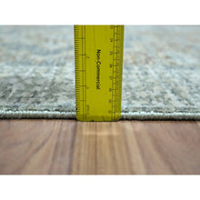 Load image into Gallery viewer, 2&#39;8&quot;x8&#39;1&quot; Sage Green, Pure Wool, Pre Historic 14th Century Influence, Mamluk Design, Natural Dyes, Hand Knotted, Runner, Oriental Rug FWR460866