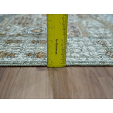 Load image into Gallery viewer, 2&#39;8&quot;x10&#39;4&quot; Pistachio Green, Hand Knotted, Pure Wool, Pre Historic 14th Century Influence, Mamluk Design, Natural Dyes, Runner, Oriental Rug FWR460878
