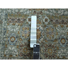 Load image into Gallery viewer, 2&#39;7&quot;x12&#39;1&quot; Sage Green, Pre Historic 14th Century Influence, Mamluk Design, Natural Dyes, Hand Knotted, Pure Wool, Runner, Oriental Rug FWR460884