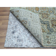 Load image into Gallery viewer, 2&#39;7&quot;x12&#39;1&quot; Mint Green, Organic Wool, Pre Historic 14th Century Influence, Mamluk Design, Natural Dyes, Hand Knotted, Runner, Oriental Rug FWR460890