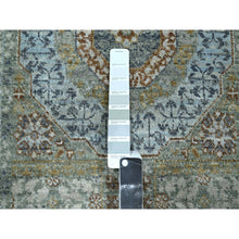 Load image into Gallery viewer, 2&#39;7&quot;x12&#39;1&quot; Mint Green, Organic Wool, Pre Historic 14th Century Influence, Mamluk Design, Natural Dyes, Hand Knotted, Runner, Oriental Rug FWR460890