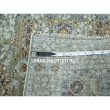 Load image into Gallery viewer, 2&#39;7&quot;x12&#39;1&quot; Mint Green, Organic Wool, Pre Historic 14th Century Influence, Mamluk Design, Natural Dyes, Hand Knotted, Runner, Oriental Rug FWR460890