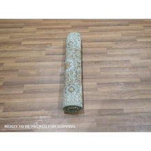 Load image into Gallery viewer, 2&#39;1&quot;x3&#39;1&quot; Sage Green, Pre Historic 14th Century Influence, Mamluk Design, Natural Dyes, Hand Knotted, Pure Wool, Sample, Mat, Oriental Rug FWR460896