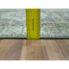 Load image into Gallery viewer, 2&#39;1&quot;x3&#39;2&quot; Sage Green, Pre Historic 14th Century Influence, Mamluk Design, Natural Dyes, Hand Knotted, Pure Wool, Sample, Mat, Oriental Rug FWR460908
