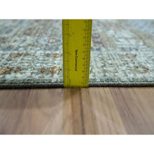 Load image into Gallery viewer, 2&#39;8&quot;x8&#39;1&quot; Pistachio Green, Hand Knotted, Pre Historic 14th Century Influence, Mamluk Design, Natural Dyes, Pure Wool, Runner, Oriental Rug FWR460920