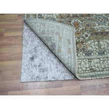 Load image into Gallery viewer, 3&#39;x5&#39;1&quot; Sage Green, Hand Knotted, Pure Wool, Pre Historic 14th Century Influence, Mamluk Design, Natural Dyes, Oriental Rug FWR460932