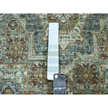Load image into Gallery viewer, 3&#39;x5&#39;1&quot; Sage Green, Hand Knotted, Pure Wool, Pre Historic 14th Century Influence, Mamluk Design, Natural Dyes, Oriental Rug FWR460932