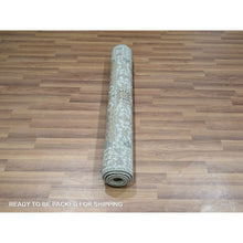 Load image into Gallery viewer, 3&#39;x5&#39;1&quot; Sage Green, Hand Knotted, Pure Wool, Pre Historic 14th Century Influence, Mamluk Design, Natural Dyes, Oriental Rug FWR460932