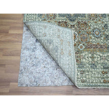 Load image into Gallery viewer, 3&#39;1&quot;x5&#39; Mint Green, Pure Wool, Pre Historic 14th Century Influence, Mamluk Design, Natural Dyes, Hand Knotted, Oriental Rug FWR460938
