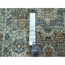 Load image into Gallery viewer, 3&#39;1&quot;x5&#39; Mint Green, Pure Wool, Pre Historic 14th Century Influence, Mamluk Design, Natural Dyes, Hand Knotted, Oriental Rug FWR460938