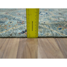 Load image into Gallery viewer, 2&#39;x3&#39; Hunter Green, Trellis Borderless Garden Design, Agra, Hand Knotted, Hand Spun New Zealand Wool, Mat, Sample, Oriental Rug FWR460950