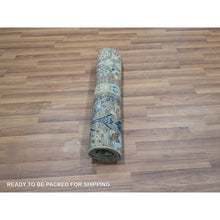 Load image into Gallery viewer, 2&#39;x3&#39; Hunter Green, Trellis Borderless Garden Design, Agra, Hand Knotted, Hand Spun New Zealand Wool, Mat, Sample, Oriental Rug FWR460950