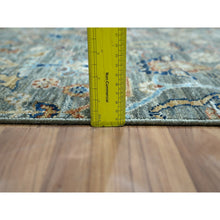 Load image into Gallery viewer, 2&#39;8&quot;x8&#39;1&quot; Viridian Green, Trellis Borderless Garden Design, Agra, Hand Knotted, Hand Spun New Zealand Wool, Runner, Oriental Rug FWR460986