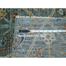 Load image into Gallery viewer, 2&#39;8&quot;x8&#39;1&quot; Viridian Green, Trellis Borderless Garden Design, Agra, Hand Knotted, Hand Spun New Zealand Wool, Runner, Oriental Rug FWR460986