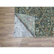 Load image into Gallery viewer, 3&#39;1&quot;x5&#39;1&quot; Hunter Green, Trellis Borderless Garden Design, Agra, Hand Knotted, Hand Spun New Zealand Wool,
Oriental Rug FWR460998