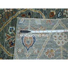 Load image into Gallery viewer, 3&#39;1&quot;x5&#39;1&quot; Hunter Green, Trellis Borderless Garden Design, Agra, Hand Knotted, Hand Spun New Zealand Wool,
Oriental Rug FWR460998