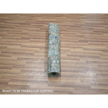 Load image into Gallery viewer, 3&#39;1&quot;x5&#39;1&quot; Hunter Green, Trellis Borderless Garden Design, Agra, Hand Knotted, Hand Spun New Zealand Wool,
Oriental Rug FWR460998