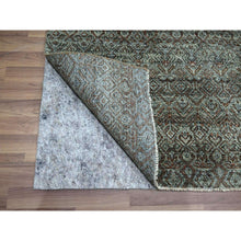 Load image into Gallery viewer, 5&#39;1&quot;x7&#39;1&quot; Ash Gray, Kohinoor Herat Pattern, Small Geometric Repetitive Diamond Design, Soft Wool, Tone On Tone, Hand Knotted, Oriental Rug FWR461022