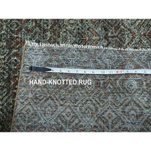 Load image into Gallery viewer, 5&#39;1&quot;x7&#39;1&quot; Ash Gray, Kohinoor Herat Pattern, Small Geometric Repetitive Diamond Design, Soft Wool, Tone On Tone, Hand Knotted, Oriental Rug FWR461022