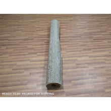 Load image into Gallery viewer, 5&#39;1&quot;x7&#39;1&quot; Ash Gray, Kohinoor Herat Pattern, Small Geometric Repetitive Diamond Design, Soft Wool, Tone On Tone, Hand Knotted, Oriental Rug FWR461022