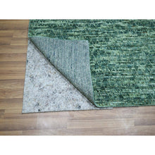 Load image into Gallery viewer, 10&#39;4&quot;x14&#39;2&quot; Mist Green, Hand Knotted, Grass Design With Looped Pile, Natural Wool, Oriental Rug FWR461052