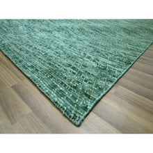 Load image into Gallery viewer, 10&#39;4&quot;x14&#39;2&quot; Mist Green, Hand Knotted, Grass Design With Looped Pile, Natural Wool, Oriental Rug FWR461052