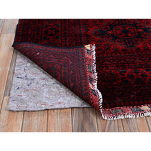 Load image into Gallery viewer, 9&#39;10&quot;x13&#39;2&quot; Chili Red, Afghan Khamyab With Geometric Design, Soft And Shiny Wool, Hand Knotted, Vegetable Dyes, Oriental Rug FWR4608