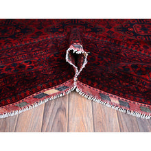 Load image into Gallery viewer, 9&#39;10&quot;x13&#39;2&quot; Chili Red, Afghan Khamyab With Geometric Design, Soft And Shiny Wool, Hand Knotted, Vegetable Dyes, Oriental Rug FWR4608